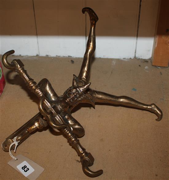 Bronze joker coat hanger